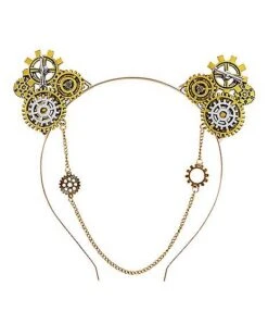 Steampunk Gears Cat Ear Headband