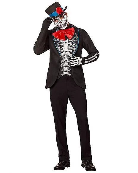 Adult El Hombre Calavera Costume 1 Adult El Hombre Calavera Costume