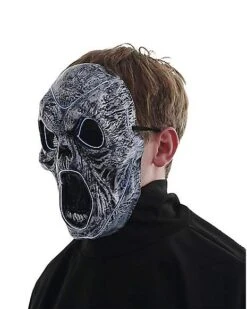 Light-Up EL Wire Wailing Spirit Half Mask -Spirit Halloween 01488154 c