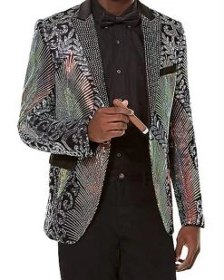 Adult '20s Multicolored Jacket 6 Adult '20s Multicolored Jacket -Spirit Halloween 01488824 c