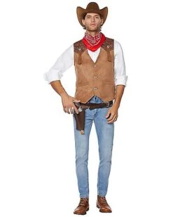 Adult Western Cowboy Plus Size Costume Kit