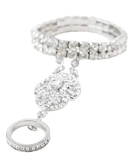 '20s Gem Hand Chain Bracelet 2 '20s Gem Hand Chain Bracelet - Image 2