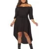 Adult Black Peasant Plus Size Dress