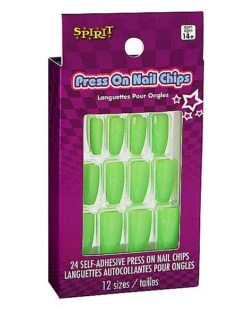 '80s Green Press On Nails -Spirit Halloween 01504661 c
