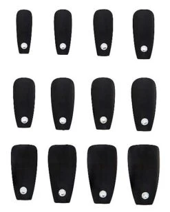 '80s Black Press On Nails