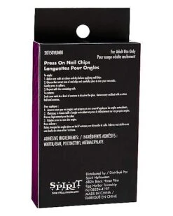 '80s Black Press On Nails -Spirit Halloween 01504679 d