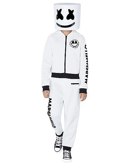 Kids Marshmello Logo Jumpsuit Costume 1 Kids Marshmello Logo Jumpsuit Costume