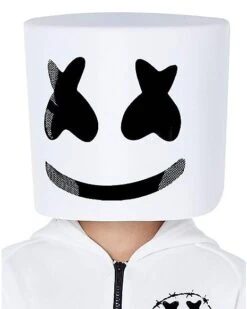 Kids Marshmello Logo Jumpsuit Costume 6 Kids Marshmello Logo Jumpsuit Costume -Spirit Halloween 01506682 c