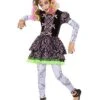 Kids Neon Broken Doll Costume