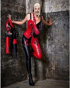 Adult Harley Quinn Moto Jacket – The Suicide Squad -Spirit Halloween 01528397 c