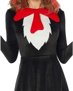 Adult Cat In The Hat Dress - Dr. Seuss -Spirit Halloween 01532423 c