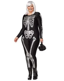 Adult Skeleton Catsuit -Spirit Halloween 01533561 a