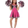 Kids Pink Cheerleader Costume