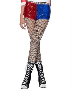 Adult Harley Quinn Sequin Shorts - Suicide Squad -Spirit Halloween 01545961 c
