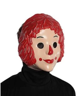 Vintage Rag Doll Half Mask -Spirit Halloween 01548734 c