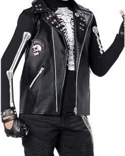 Kids Dark Rebel Punk Skeleton Costume -Spirit Halloween 01552132 c