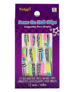 '80s Press On Nails -Spirit Halloween 01564392 c
