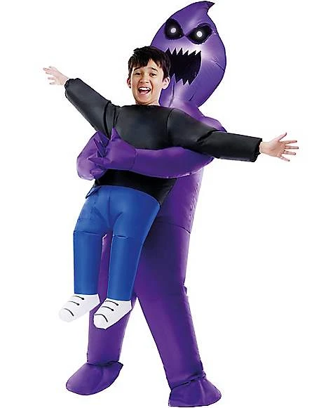 Kids Light-Up Purple Ghoul Pick-Me-Up Inflatable Costume 1 Kids Light-Up Purple Ghoul Pick-Me-Up Inflatable Costume