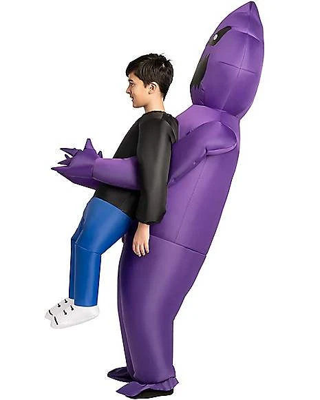 Kids Light-Up Purple Ghoul Pick-Me-Up Inflatable Costume 2 Kids Light-Up Purple Ghoul Pick-Me-Up Inflatable Costume - Image 2