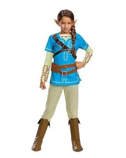 Kids Link Costume Deluxe - The Legend Of Zelda: Breath Of The Wild -Spirit Halloween 01566306 c