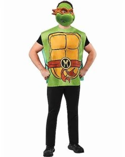 Adult Michelangelo Teenage Mutant Ninja Turtles Costume Kit - Ben Coop -Spirit Halloween 01570076 c