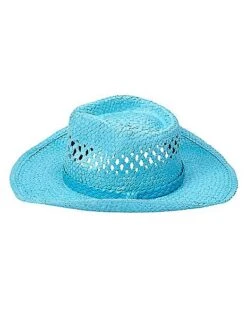 Blue Straw Cowboy Hat -Spirit Halloween 01573013 g