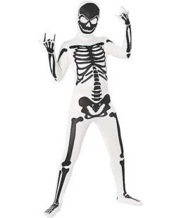 Black And White Skeleton Skin Suit Costume