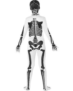 Black And White Skeleton Skin Suit Costume 5 Black And White Skeleton Skin Suit Costume -Spirit Halloween 01580539 c