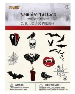 Vampire Temporary Tattoos -Spirit Halloween 01580661 d