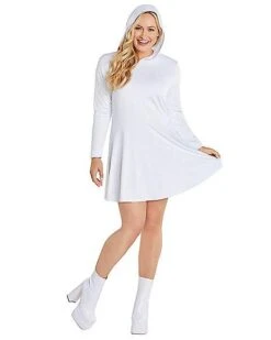 Adult White Long Sleeve Dress -Spirit Halloween 01586270 c