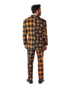 Adult Distressed Pumpkin Party Suit -Spirit Halloween 01587179 c