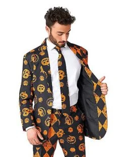 Adult Distressed Pumpkin Party Suit -Spirit Halloween 01587179 d