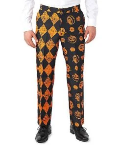 Adult Distressed Pumpkin Party Suit -Spirit Halloween 01587179 e