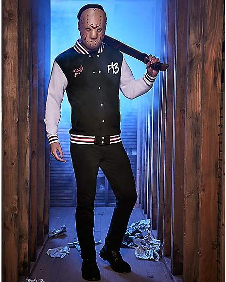 Adult Jason Voorhees Varsity Jacket - Friday The 13th 1 Adult Jason Voorhees Varsity Jacket - Friday The 13th