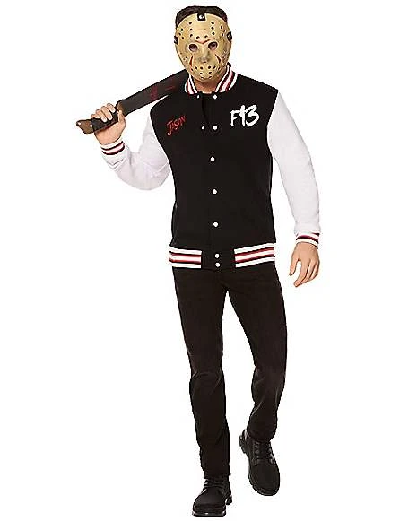 Adult Jason Voorhees Varsity Jacket - Friday The 13th 2 Adult Jason Voorhees Varsity Jacket - Friday The 13th - Image 2