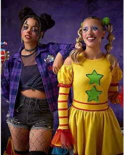 Adult Killer Klowns From Outer Space Flannel Shirt -Spirit Halloween 01597632 c