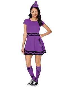 Adult Vivid Violet Crayon Dress Costume - Crayola