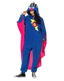 Adult Super Grover Union Suit - Sesame Street -Spirit Halloween 01601558 c