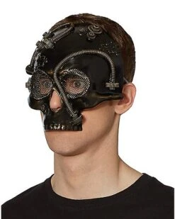 Steampunk Skull Half Mask -Spirit Halloween 07392665 c
