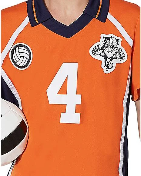 Adult Orange Volleyball Uniform Costume 4 Adult Orange Volleyball Uniform Costume - Image 4