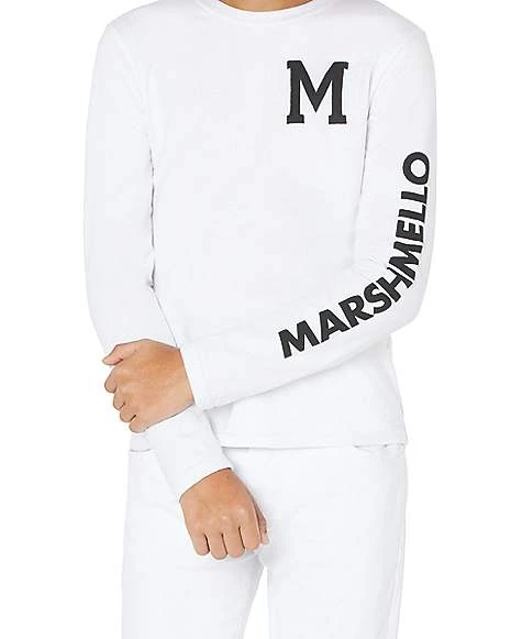 Kids Marshmello Costume 2 Kids Marshmello Costume - Image 2