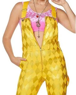 Harley Quinn Overall Jumpsuit - Birds Of Prey -Spirit Halloween 07563141 c