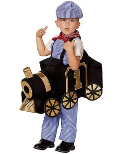 Toddler Ride-Along Train And Conductor Costume
