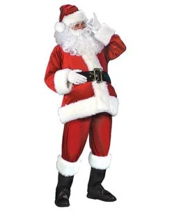 Adult Velvet Santa Suit Deluxe