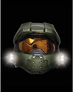 Kids Master Chief Light-Up Helmet Deluxe - Halo -Spirit Halloween 07651862 e