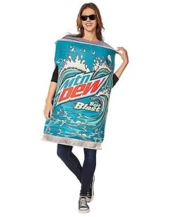 Adult 3D Mountain Dew Baja Blast Costume 6 Adult 3D Mountain Dew Baja Blast Costume -Spirit Halloween 07656556 c